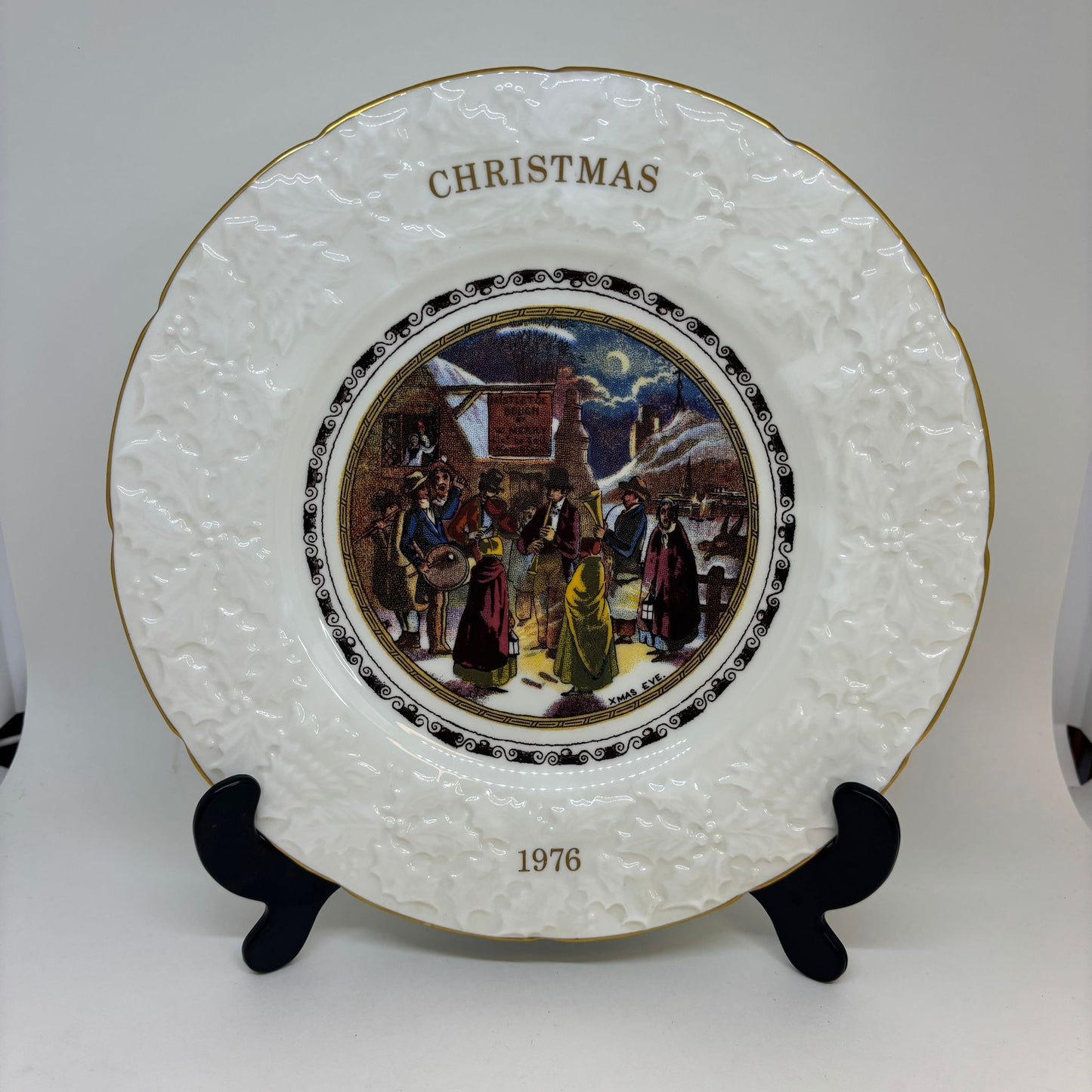 Coalport Christmas Series Pratt Prints Plate, "Xmas Eve" 1976