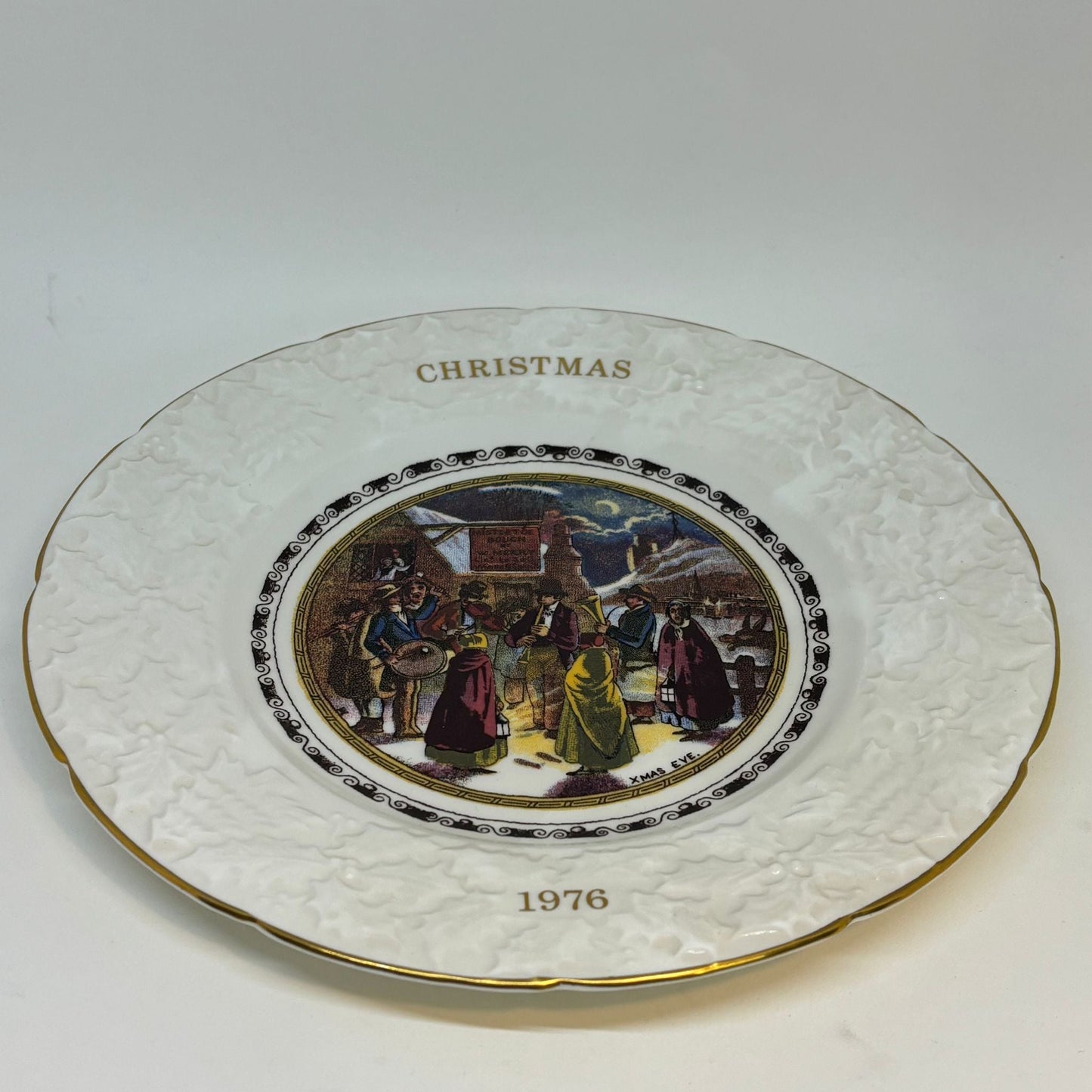 Coalport Christmas Series Pratt Prints Plate, "Xmas Eve" 1976