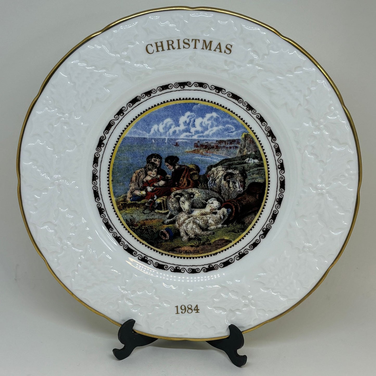 Coalport Christmas Series Pratt Prints Plate, "Peace" 1984