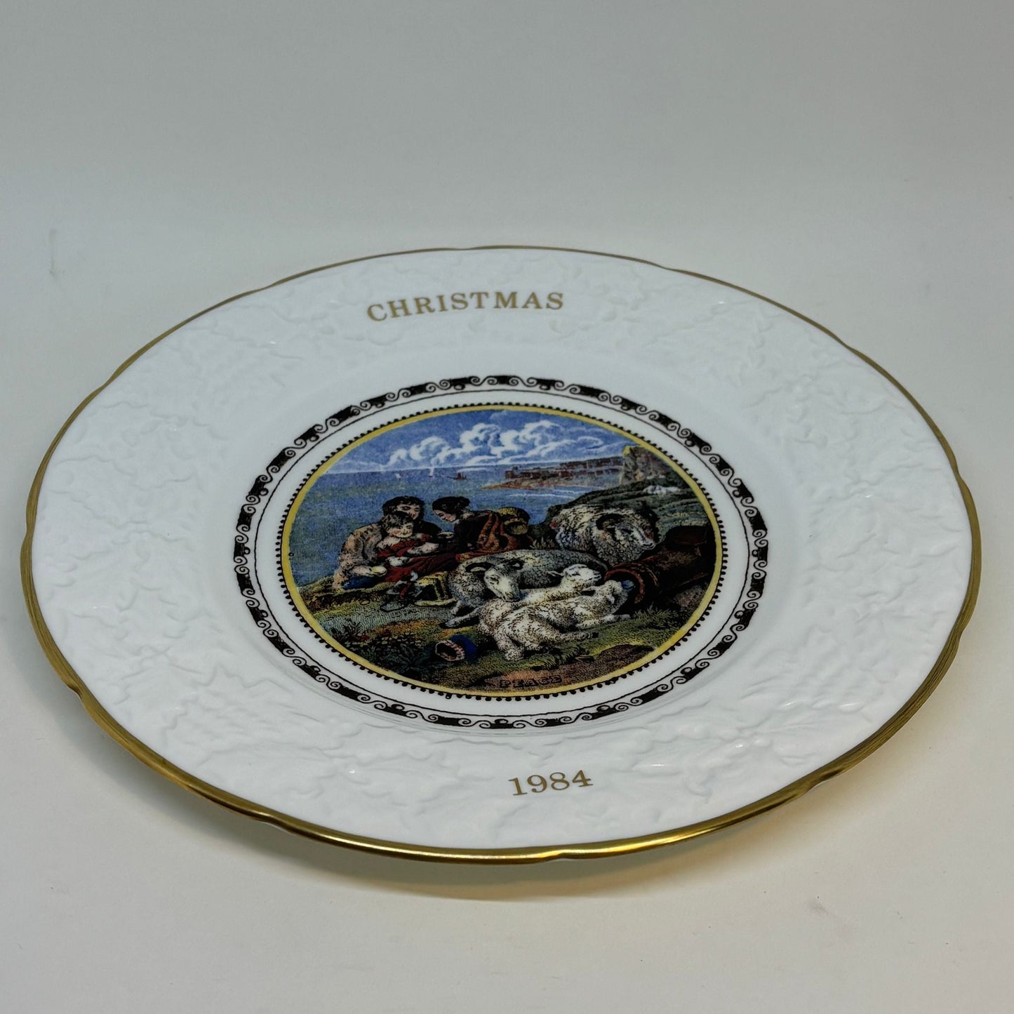 Coalport Christmas Series Pratt Prints Plate, "Peace" 1984