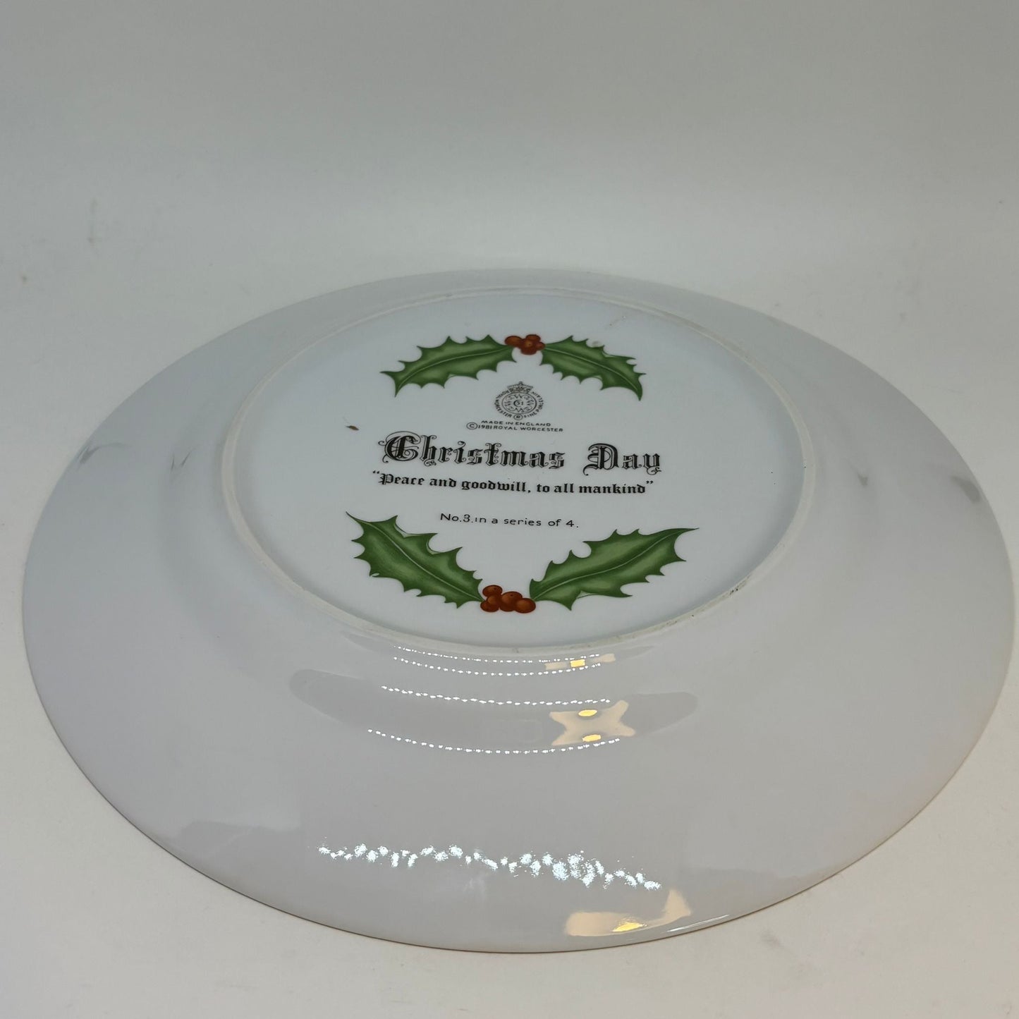 Royal Worcester Christmas Day Plate 1981