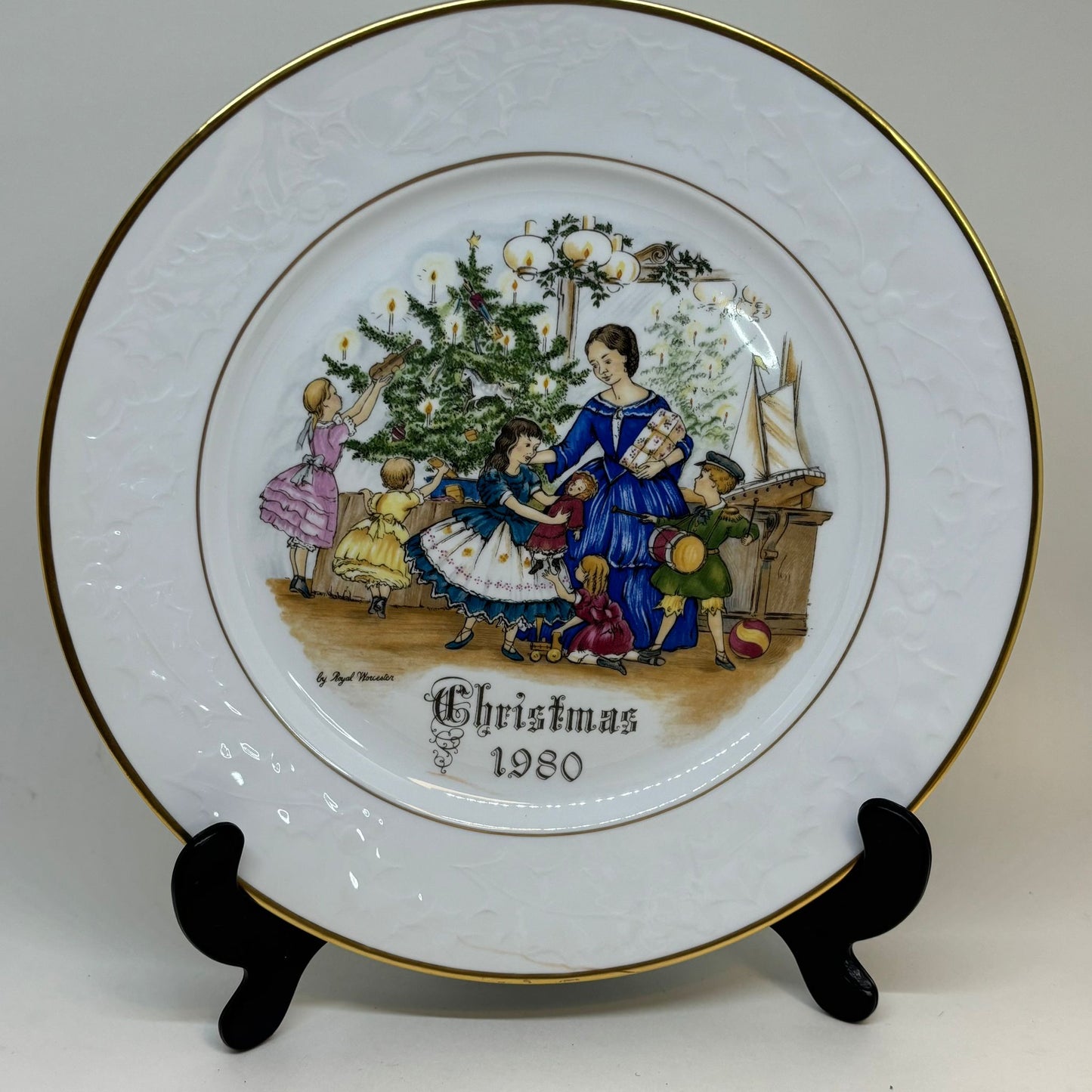 Royal Worcester Christmas Day Plate 1980