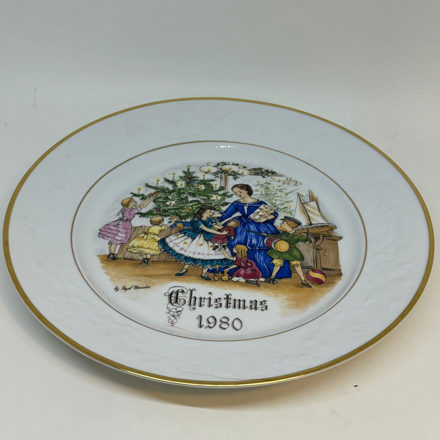 Royal Worcester Christmas Day Plate 1980