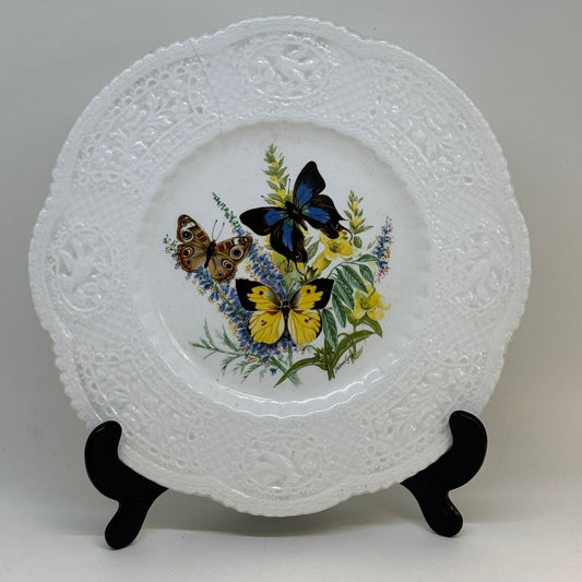 Royal Cauldon Butterflies Plate by Holmes Gray