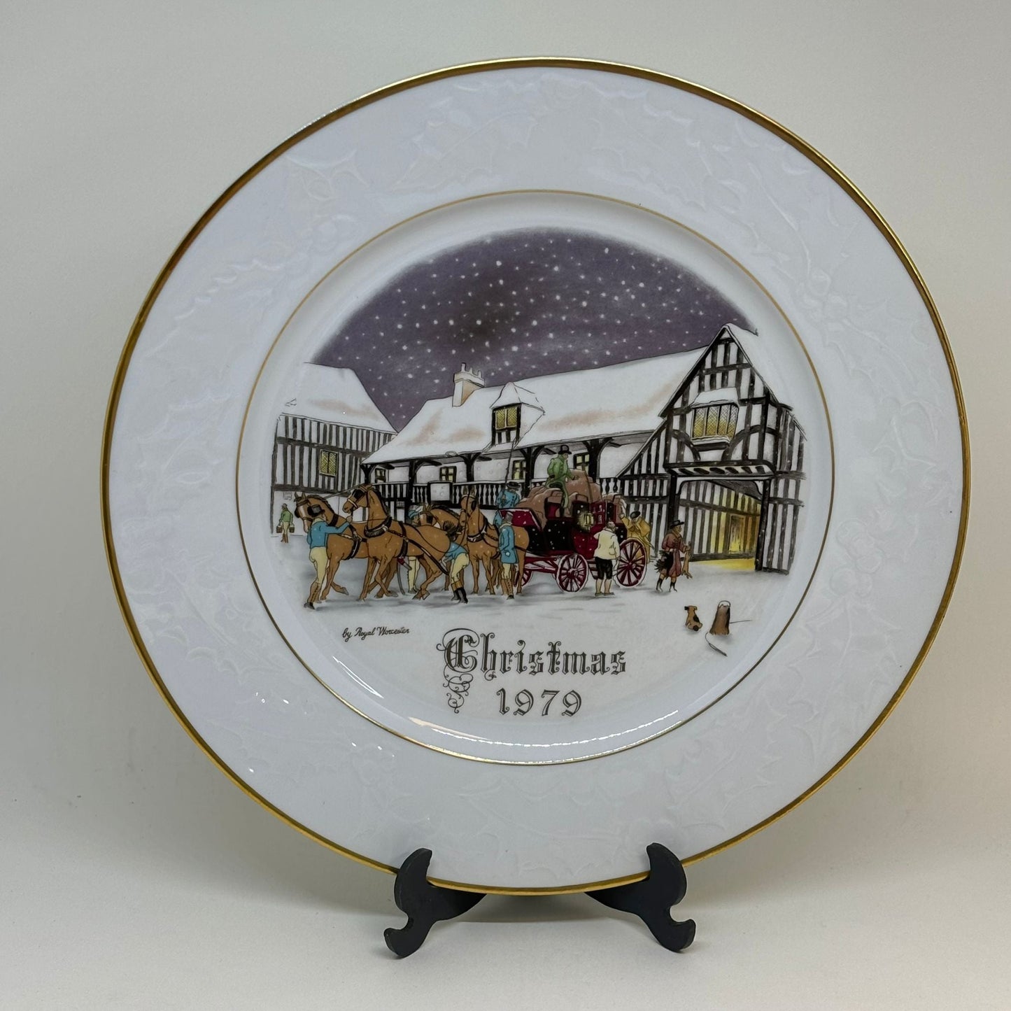 Royal Worcester Christmas Eve Plate 1979