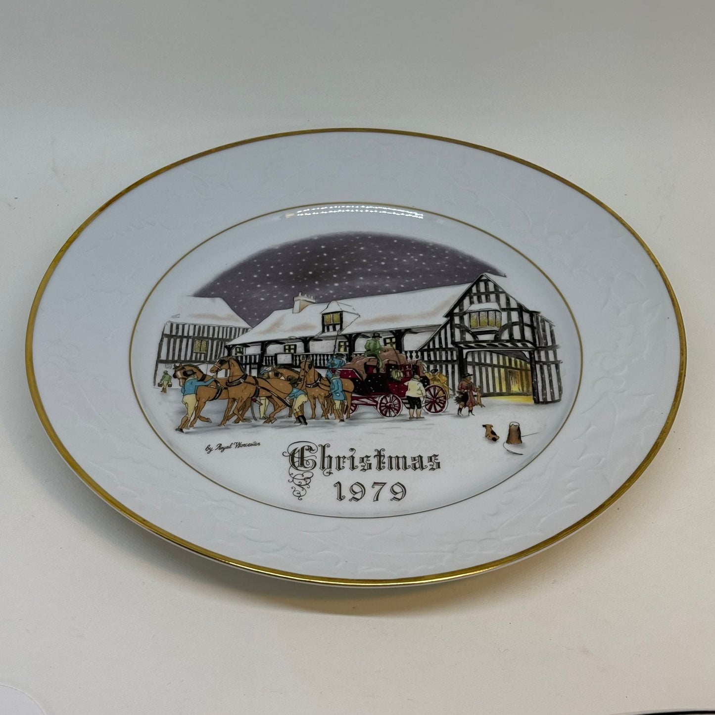 Royal Worcester Christmas Eve Plate 1979