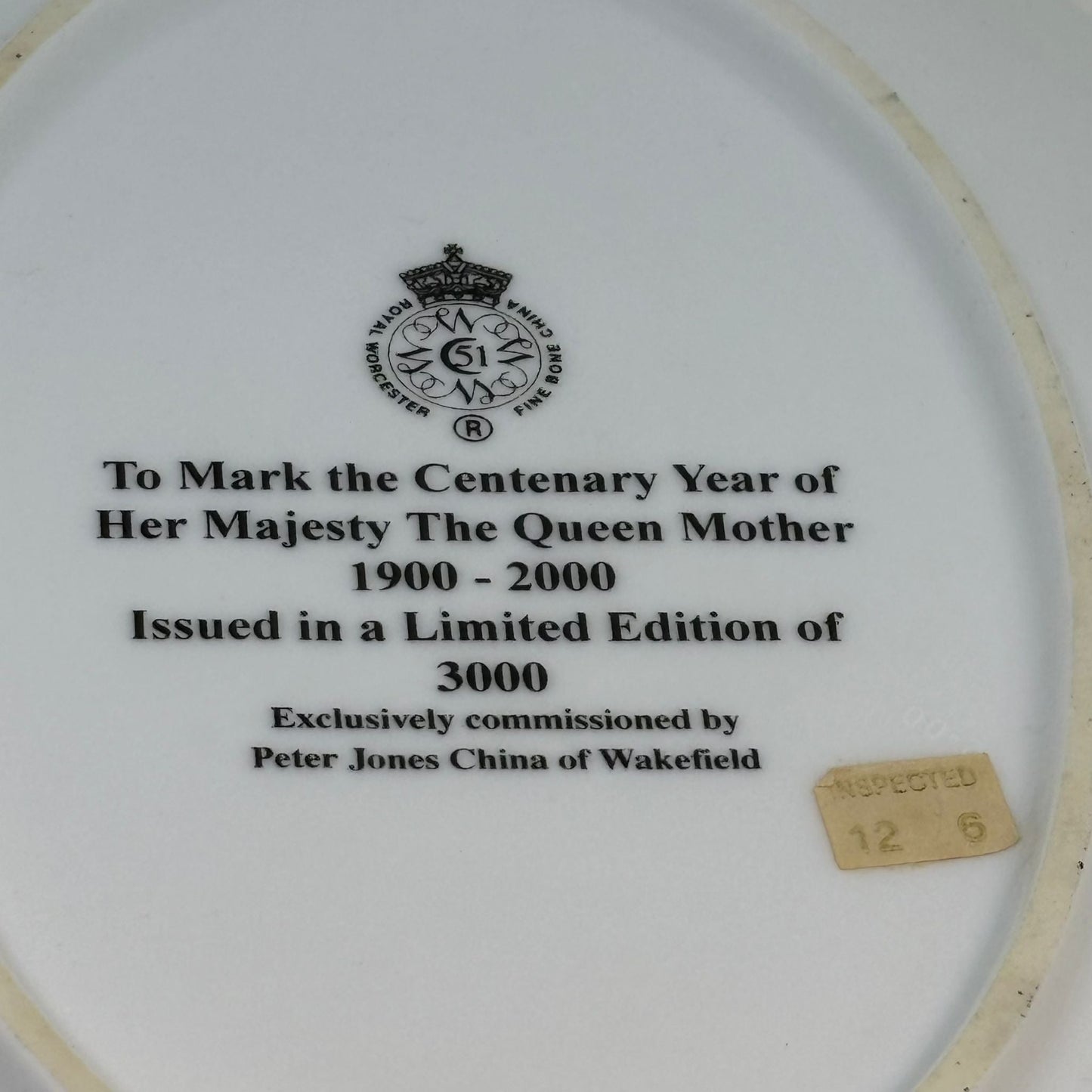 Queen Mother's Centenary Limited Edition Commemorative Plate